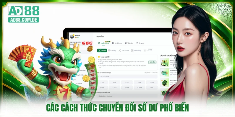 Các cách thức chuyển đổi số dư phổ biến