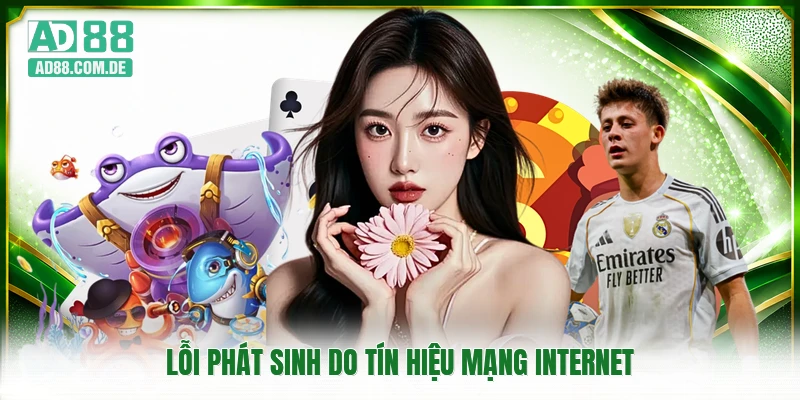 Lỗi phát sinh do tín hiệu mạng internet